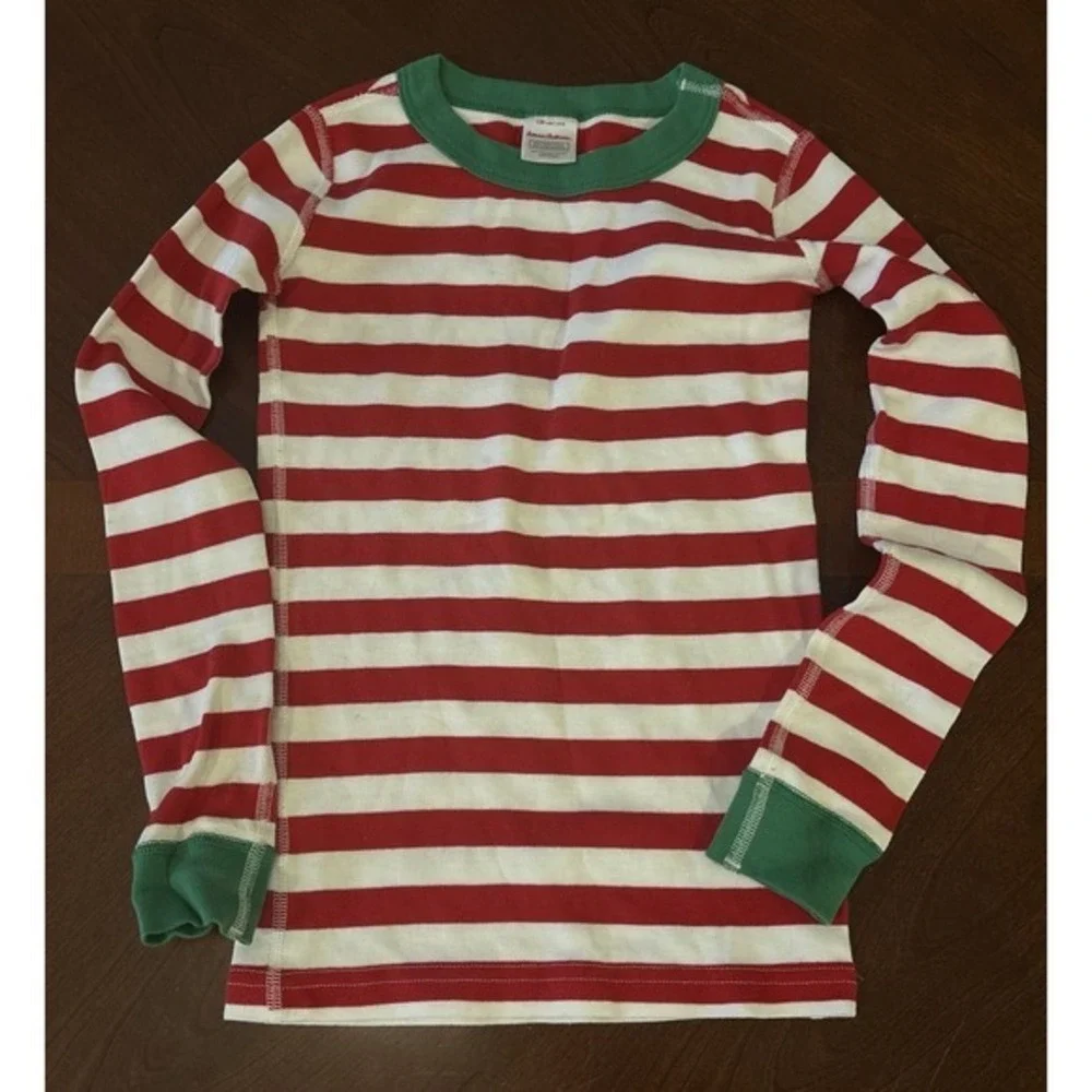 Hanna Andersson Pajama Set 130 cm‎ (US 8) Top/Bottom Green/White/Red